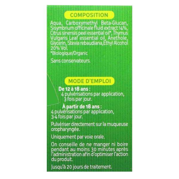 Spray maux de gorge dès 12 ans 20ml