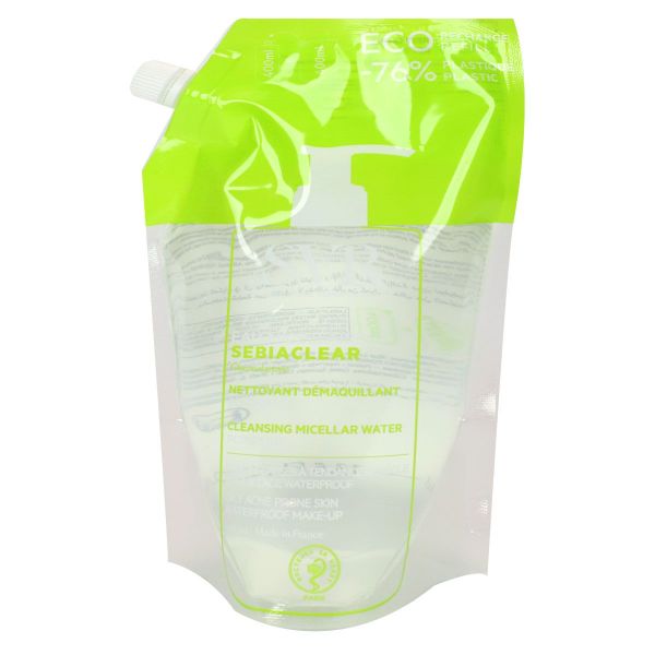 Sebiaclear eau micellaire éco-recharge 400ml