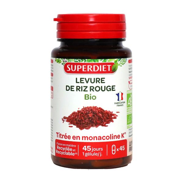 Levure de riz rouge bio 45 gélules