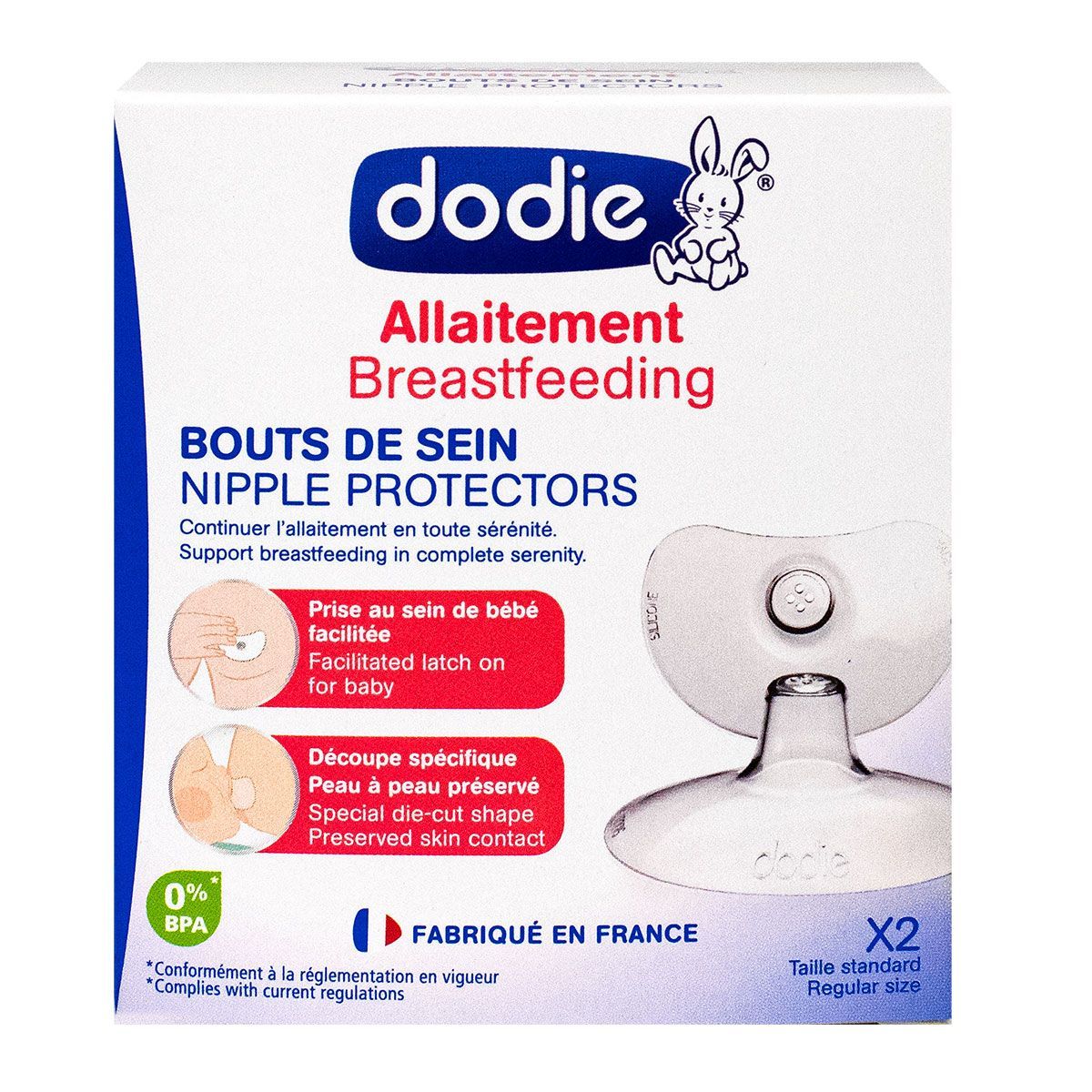 Les bouts de sein Dodie permettent de continuer l'allaitement en toute  sérénité.