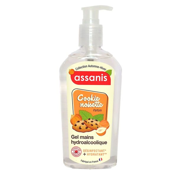 Gel mains hydroalcoolique hydratant cookie noisette 250ml