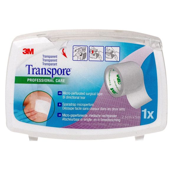 Transpore sparadrap 25mm x 5m