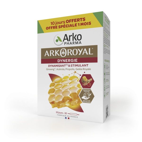 ArkoRoyal Dynergie bio dynamisant et stimulant 30 ampoules