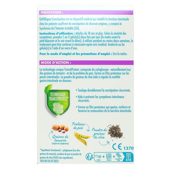 Constipation soulagement durable 30 gélules