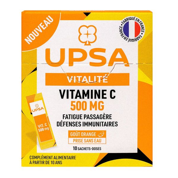 Vitalité Vitamine C 500mg fatigue passagère 10 sachets