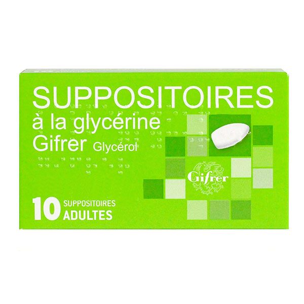 10 suppositoires à la glycérine