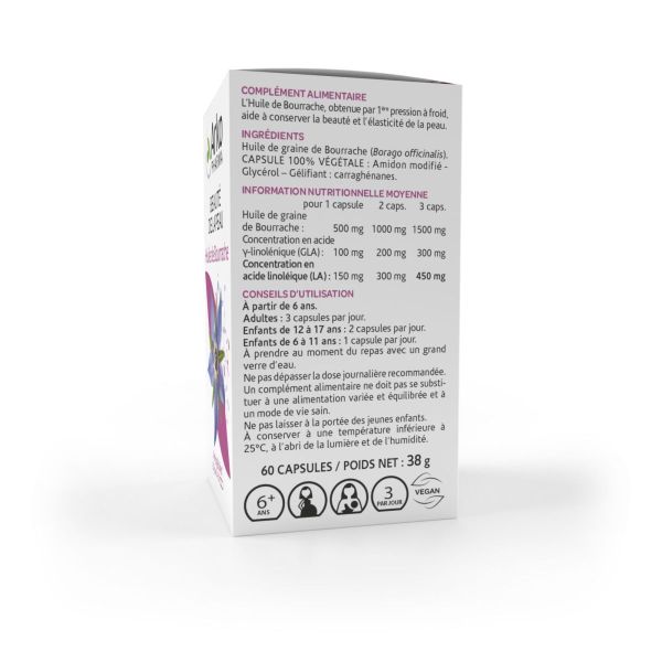 Arkogélules huile bourrache beauté de la peau 60 capsules