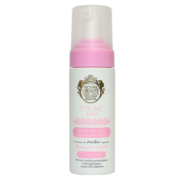 Mousse intime nettoyante au musc blanc 150ml