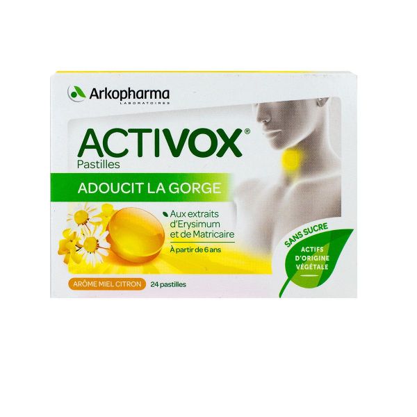 Activox miel citron 24 pastilles