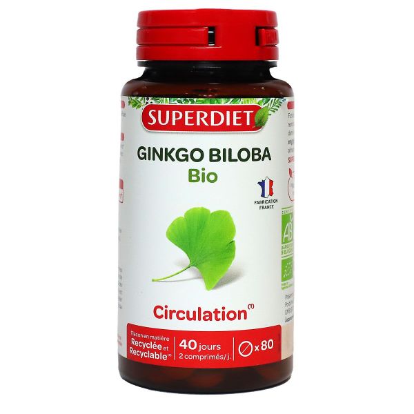 Ginkgo biloba bio 80 comprimés