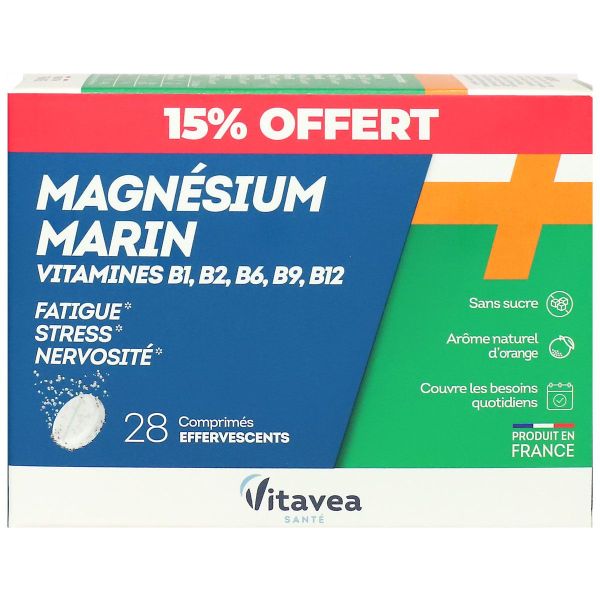 Magnesium marin Vitamines B fatigue stress nervosité 28 comprimés