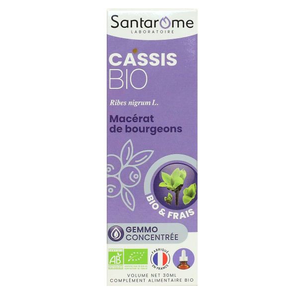 Cassis macérat de bourgeons bio et frais 30ml