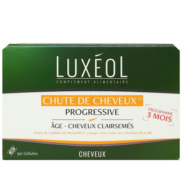 Chute de cheveux progressive 3 mois 90 gélules