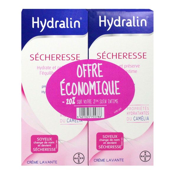 Sécheresse crème lavante 2x200ml