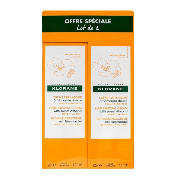 Crème dépilatoire amande douce 2x150ml