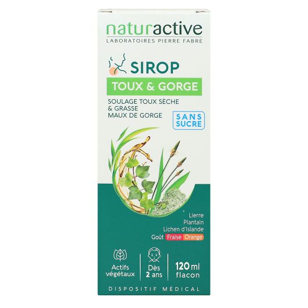 Sirop toux et gorge sans sucre 120ml