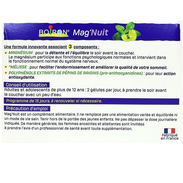 Mag'Nuit endormissement facilité 30 gélules