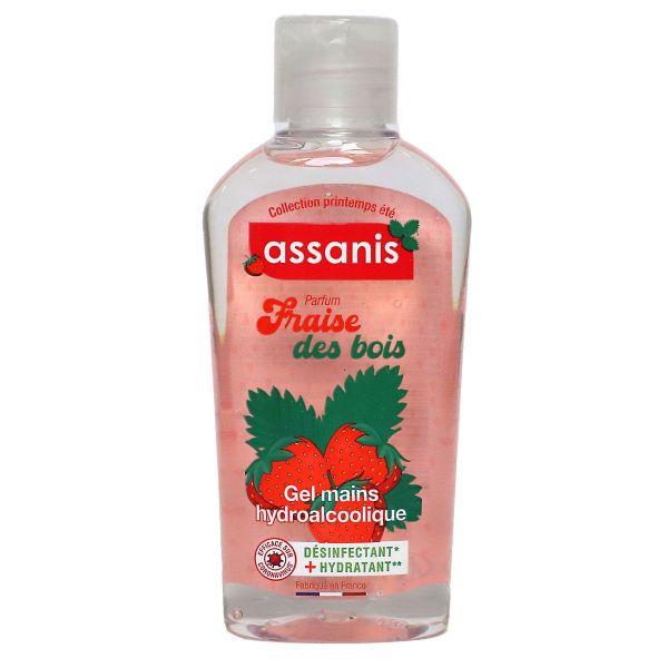 Gel hydroalcoolique fraise des bois 80ml