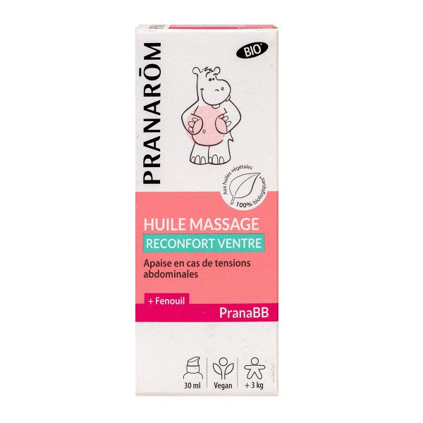 PranaBB huile de massage réconfort vente bio 30ml