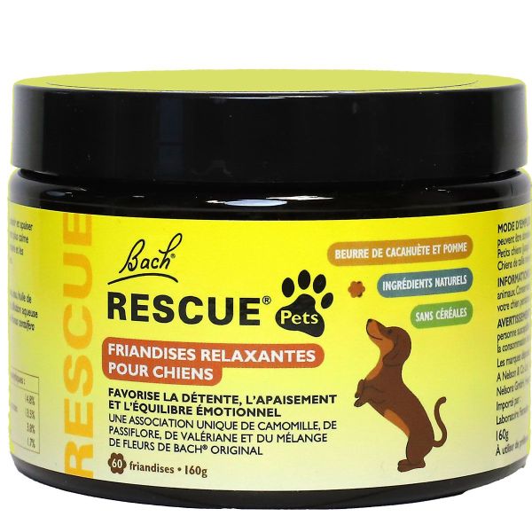 Rescue Bach Pets friandises relaxantes chiens 60 friandises