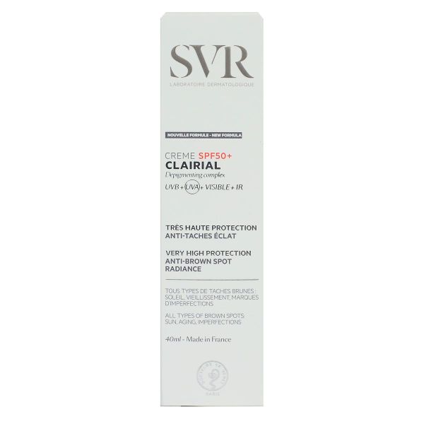 Clairial crème SPF50+ très haute protection solaire 40ml
