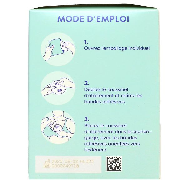 30 coussinets d'allaitement extra fins