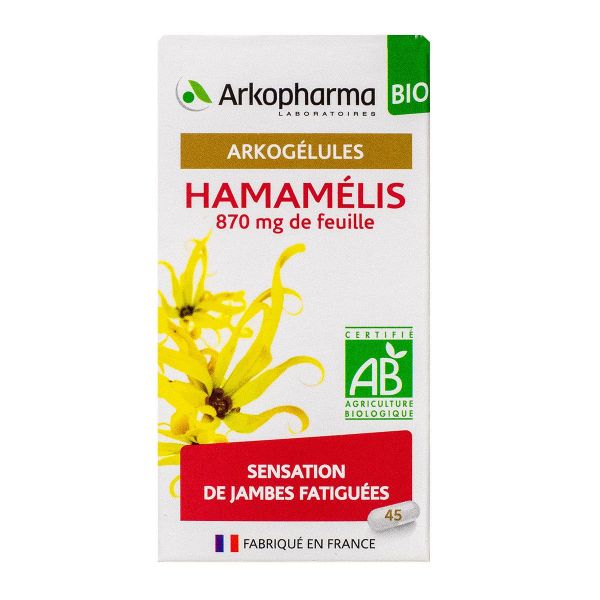 Arkogélules hamamélis bio 870mg feuille 45 gélules