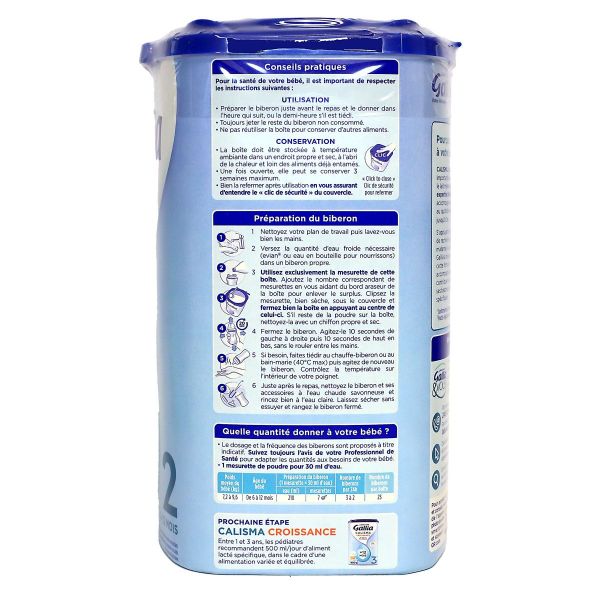 Calisma 2 lait 2ème 6-12 mois 800g