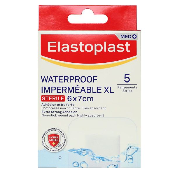 Med+ 5 pansements Waterproof XL stériles 6x7cm