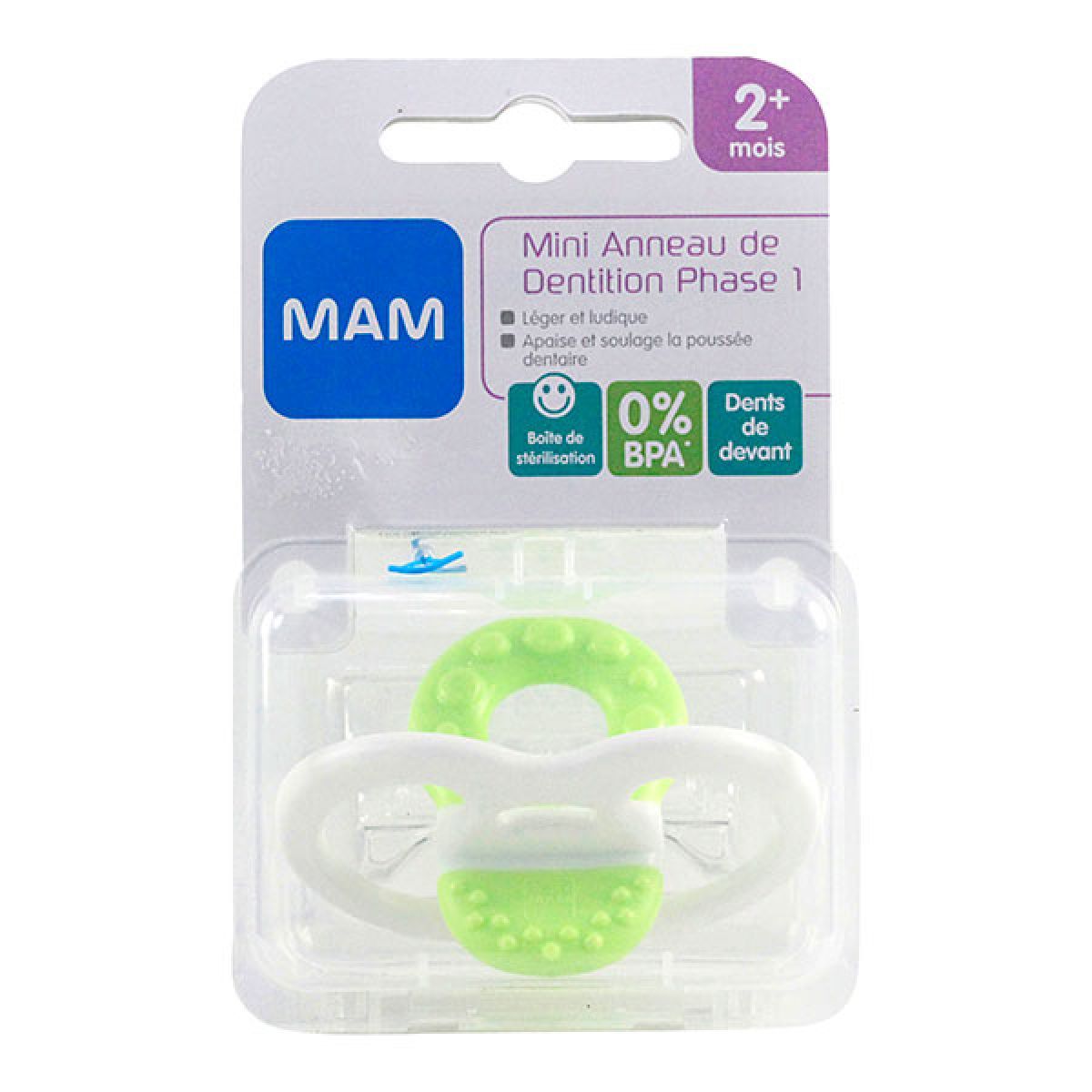Tommee Tippee Closer to Nature Anneau de dentition Stage 1 BLEU