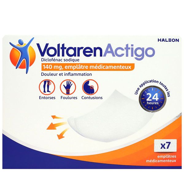 VoltarenActigo 140mg 7 emplatres medicamenteux