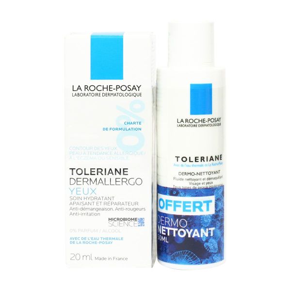 Toleriane Dermallergo yeux 20ml + dermo-nettoyant offert