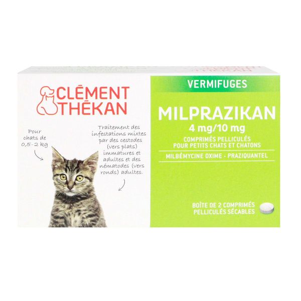 Milprazikan 4mg/10mg 2 comprimés