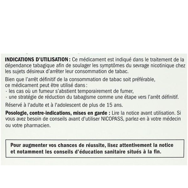 2,5mg menthe fraîcheur sans sucre 96 pastilles à sucer