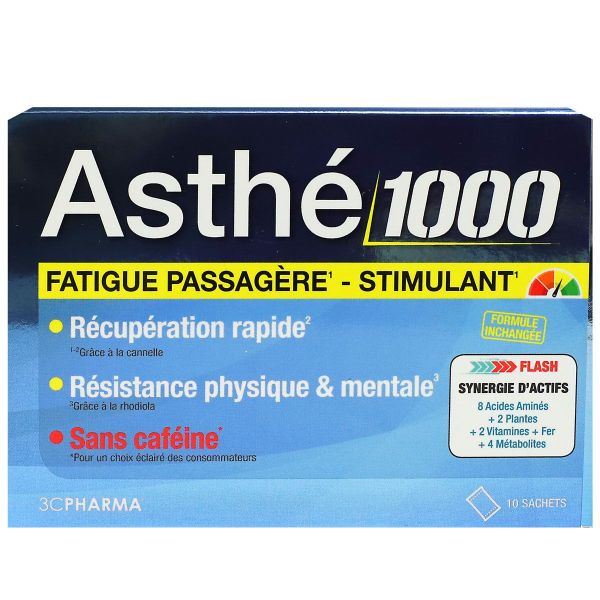 Asthé 1000 stimulant tonique vitalité 10 sachets