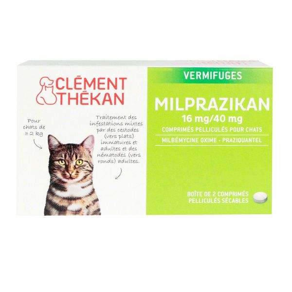 Milprazikan chat 2kg 2 comprimés