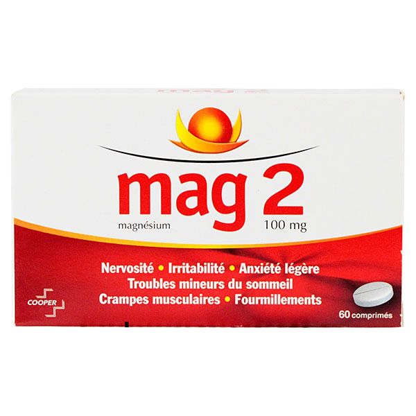 Mag 2 Magnésium 60 comprimés