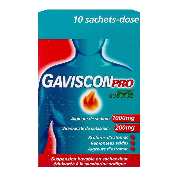 GavisconPro menthe 10 sachets