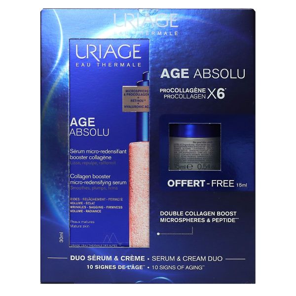 Age Absolu serum Booster collagene 30ml + creme rose redensifiante 15ml