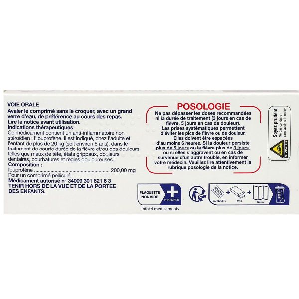 Ibuprofene 200mg 30 comprimés