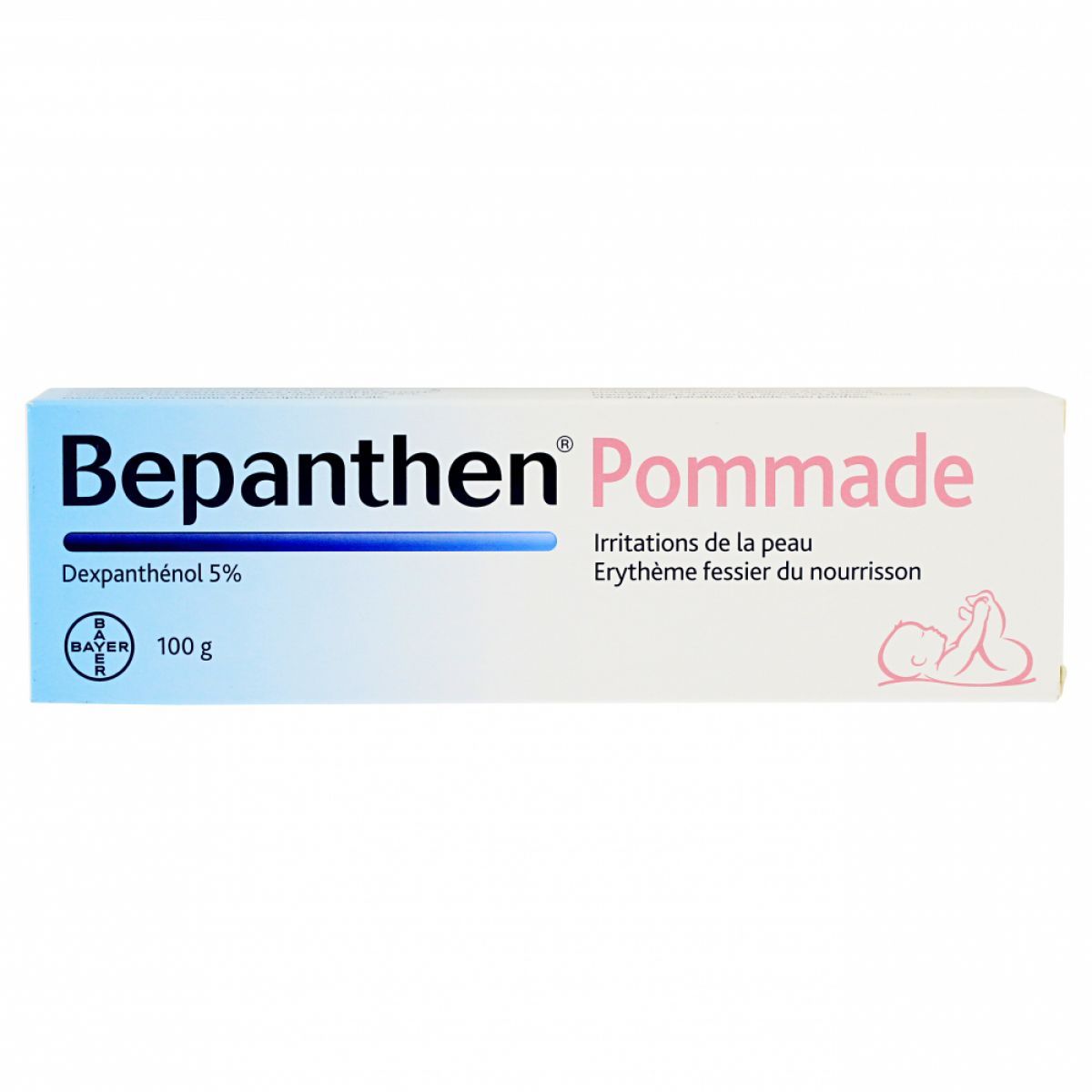 bépanthen pommade est un médicament soulageant les irritations cutanées  (érythèmes fessiers)