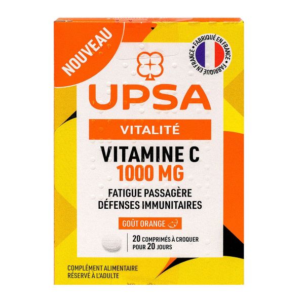 Vitalité Vitamine C 1000mg fatigue passagère 20 comprimés