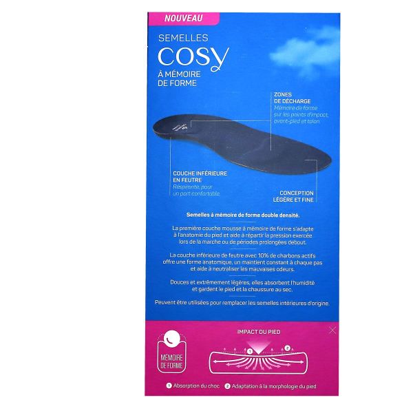 FeetPad Cosy semelles à mémoire de forme femme taille 39/40