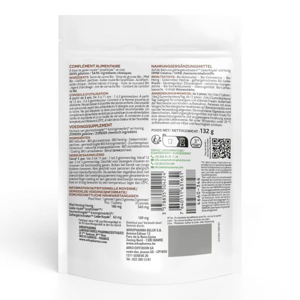 ArkoRoyal gelée royale miel Famille bio 60 gummies