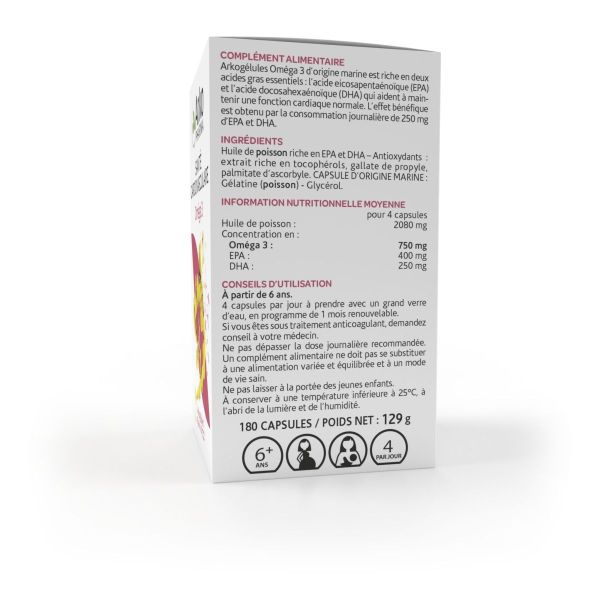 Arkogélules oméga 3 180 capsules