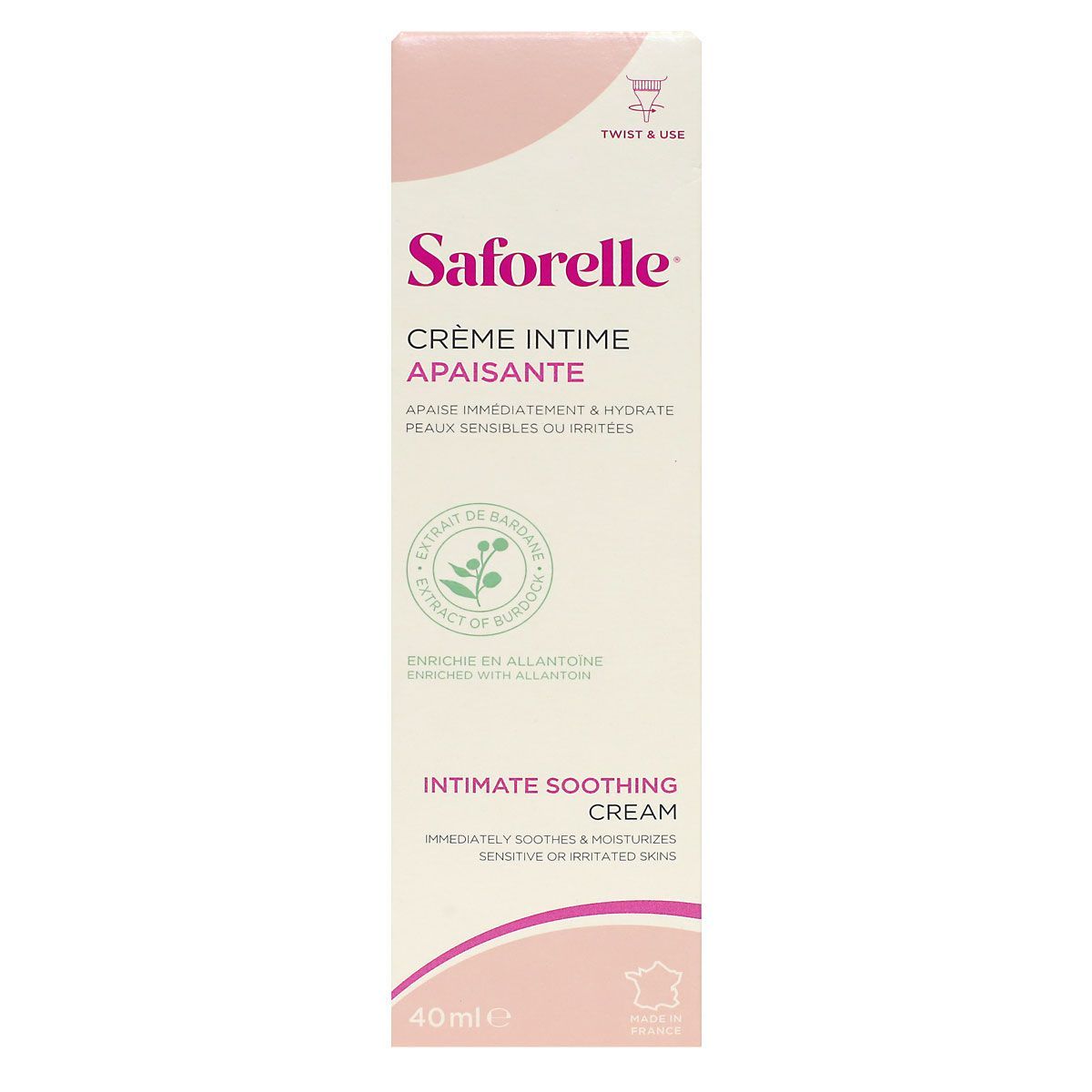La crème apaisante Saforelle est un soin intime adapté en cas de peaux  sensibles ou irritées