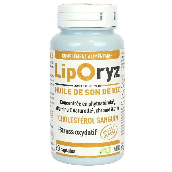 Liporyz huile de son de riz cholestérol sanguin 90 capsules