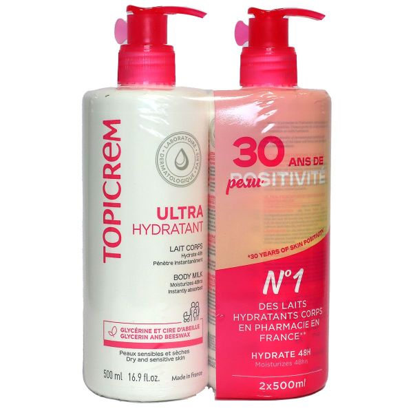 Ultra hydratant lait corps 2x500ml