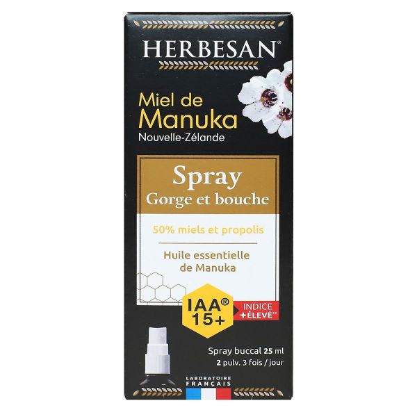 Miel de Manuka spray gorge et bouche IAA10+ 25ml