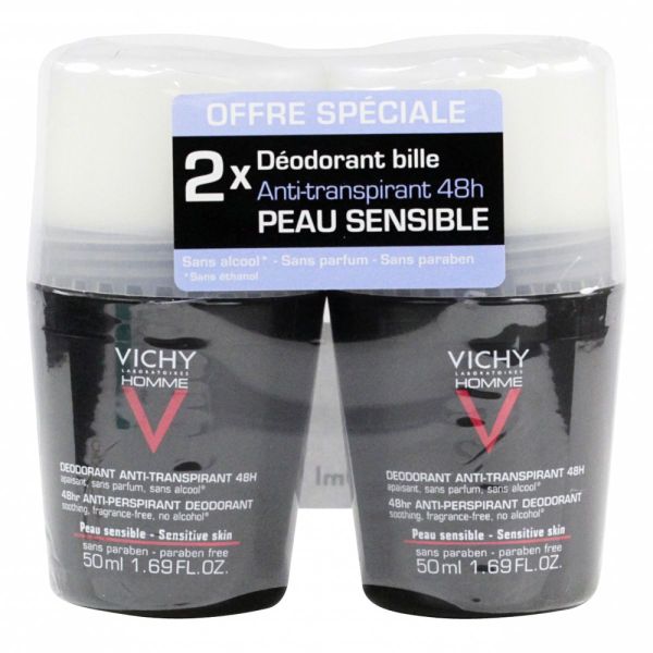 Déo anti-transpirant 48h 2x50ml